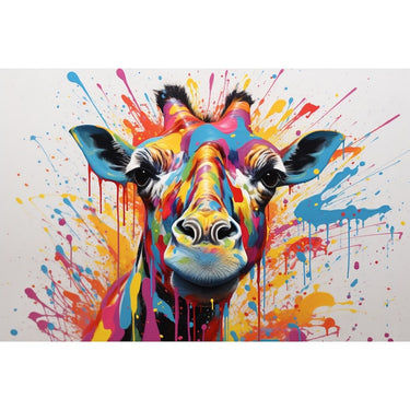 Colorful Giraffe Acrylic Canvas